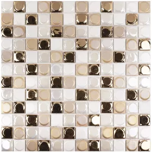 Стеклянная мозаика Vidrepur Aura Mix gold blend 31,7х31,7 см
