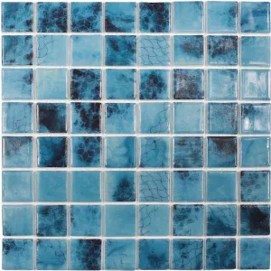 Стеклянная мозаика Vidrepur 5605 Olympic голубой 38x38 см