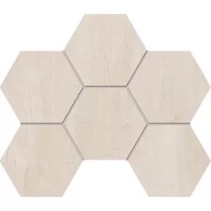 Мозаика Estima Soft Wood SF01 Hexagon неполированная 69403 28,5х25 см