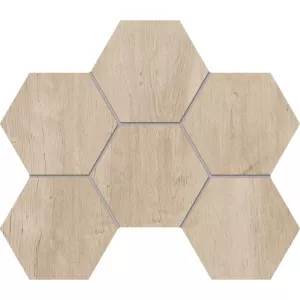 Мозаика Estima Soft Wood SF02 Hexagon неполированная 69408 28,5х25 см