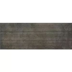 Керамическая плитка Stn ceramica P.B. Jasper ry iron mt rect. rel. черный 33.3x90 см