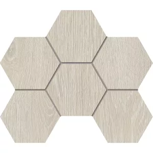 Мозаика Estima Kraft Wood KW00 Hexagon Структурированный 70431 28,5х25 см