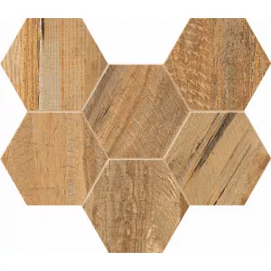 Мозаика Estima Spanish Wood SP04 Hexagon неполированная 32704 28,5х25 см