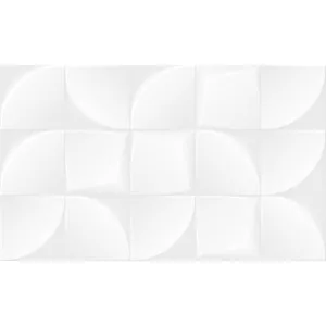 Плитка настенная Gracia Ceramica Blanc white 02 белый рельеф 010100001390 50х30 см