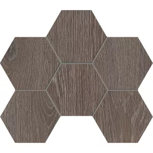 Мозаика Estima Kraft Wood KW03 Hexagon Структурированный 70623 28,5х25 см