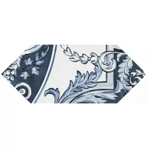 Декор Kerama Marazzi Алмаш глянцевый синий 14х34 см