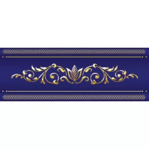 Бордюр объемный 1721 Ceramique Imperiale Сетка кобальтовая 13-01-1-24-43-66-685-0 синий 10х25 см